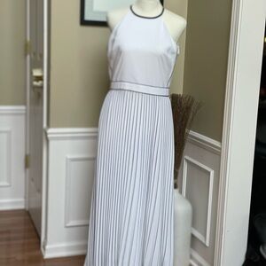 Banana Republic White and Navy Maxi Dress